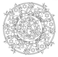 236x232 Mandala 685, Creative Haven Christmas Mandalas Coloring Book