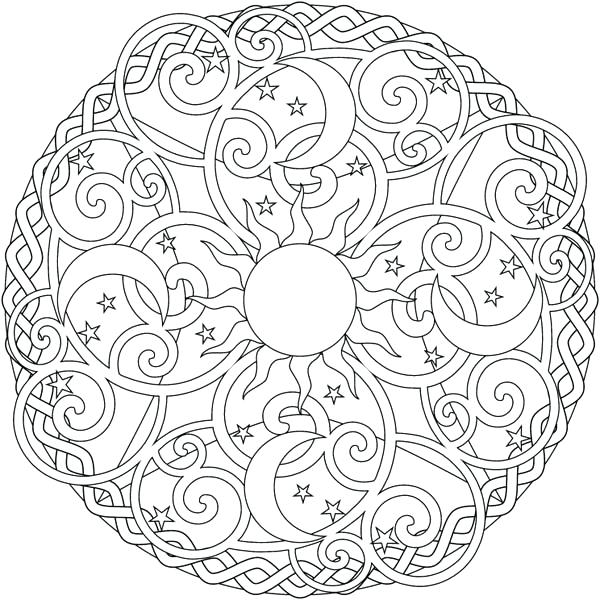 600x600 Mandala Coloring Pages Online Sun Mandala Coloring Pages Preschool