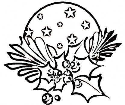 415x350 Christmas Holly Coloring Pages, Holly And Berry Xmas Learn