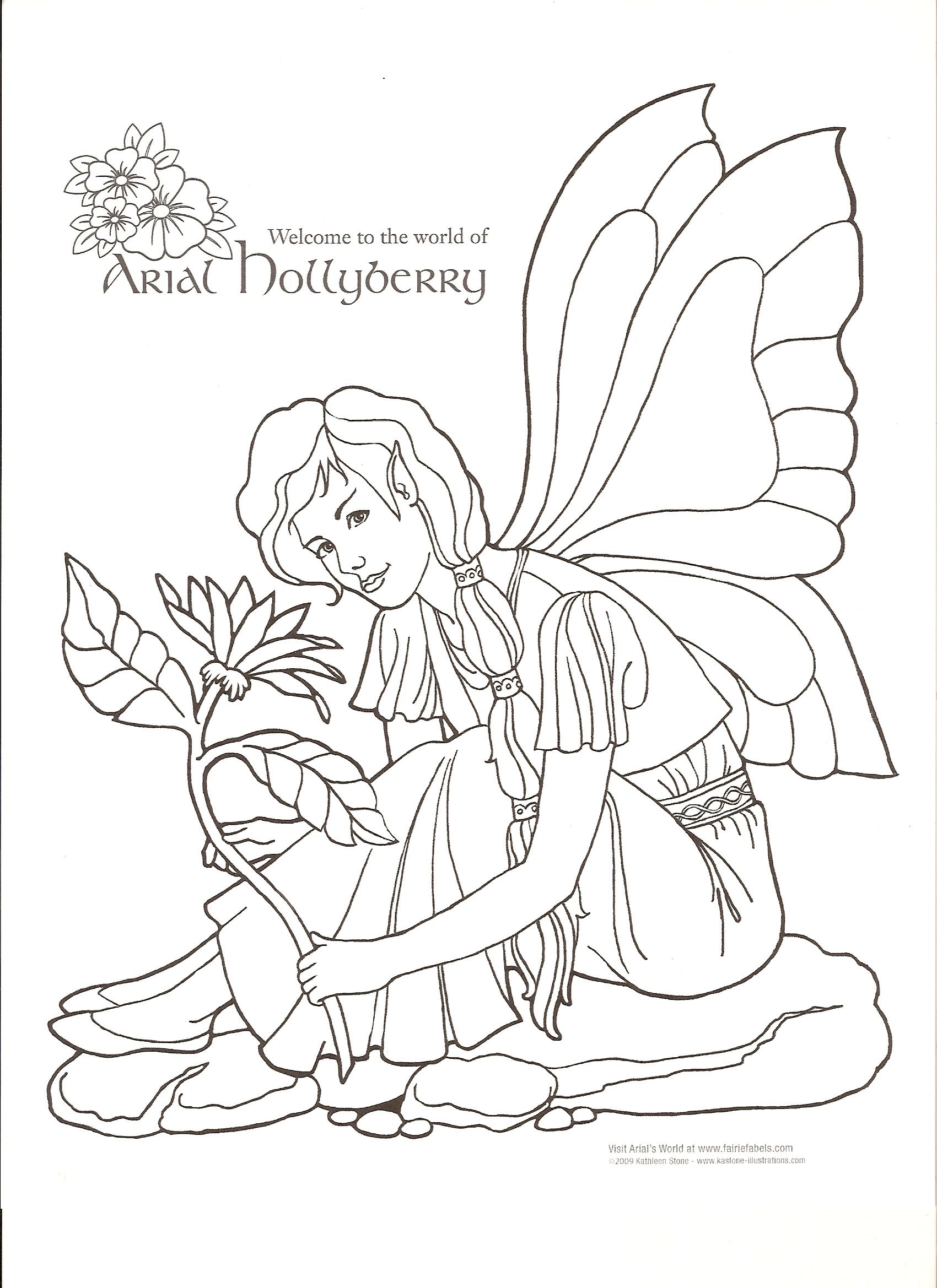 1700x2338 Arial Hollyberry Coloring Page.jpg Color Pages