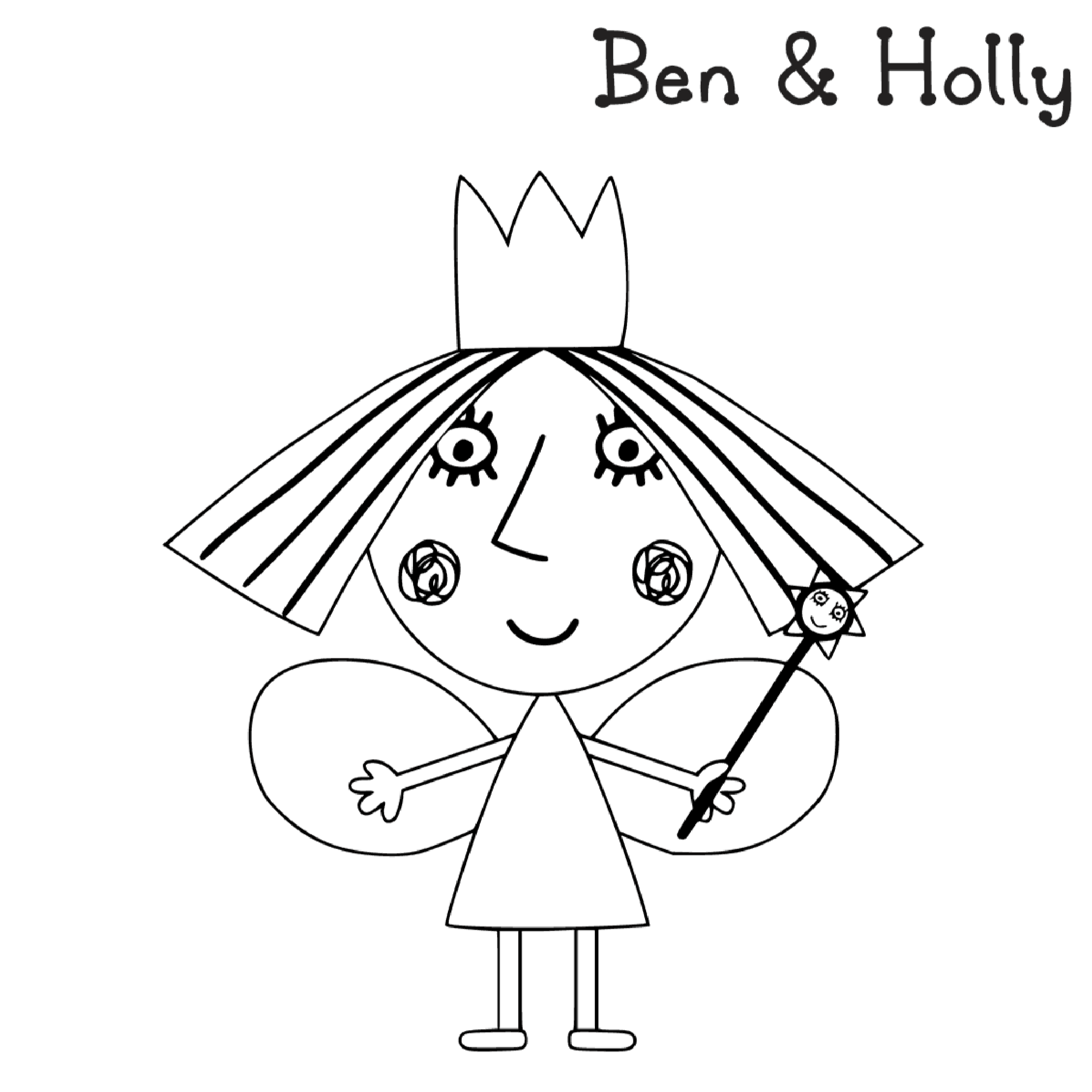 2221x2221 Ben And Holly Coloring For Kids