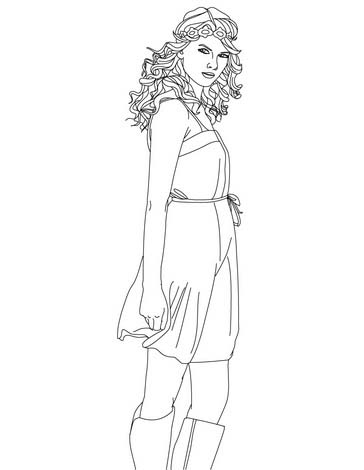 364x470 Selena Gomez And Taylor Swift Hollywood Coloring Pages