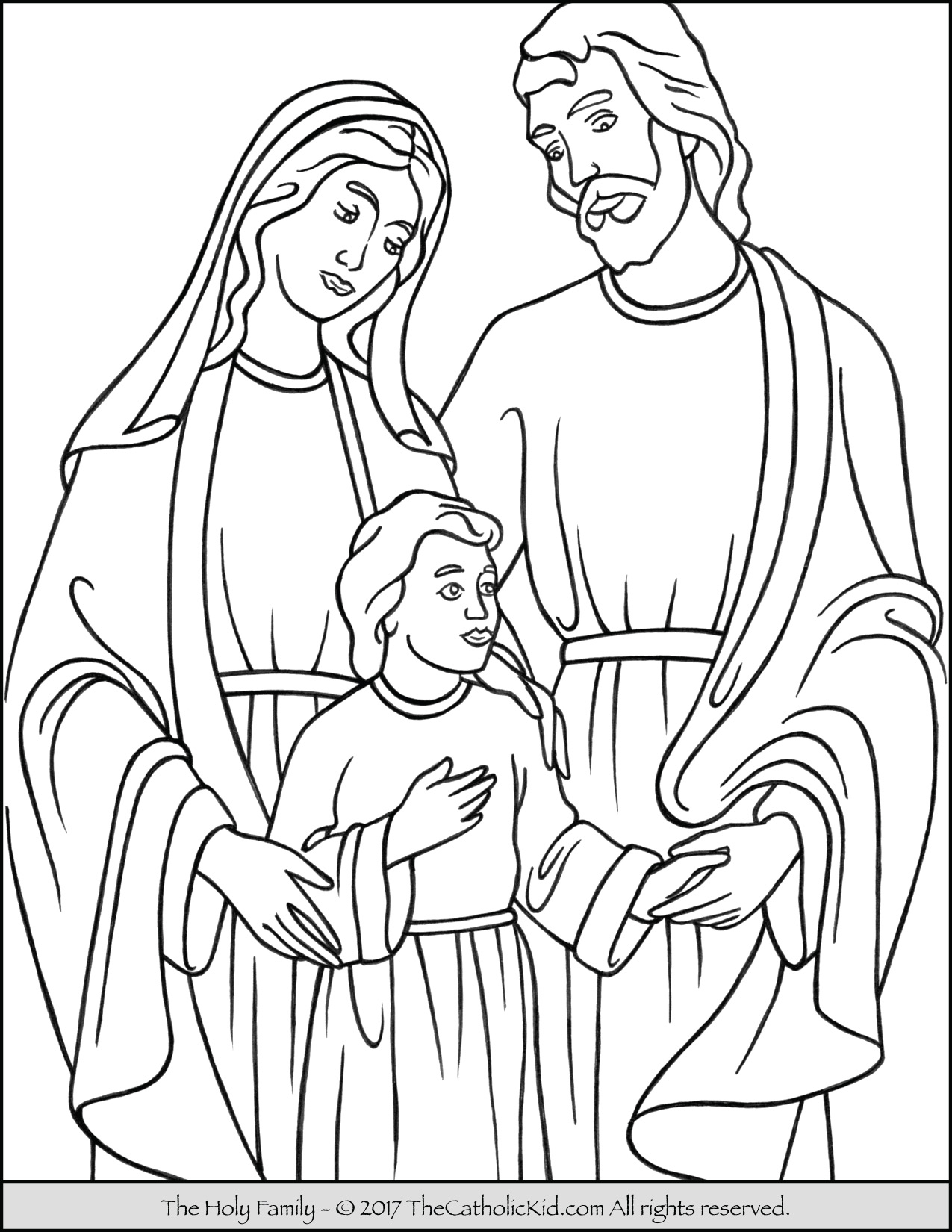 Holy Family Coloring Page at GetColorings.com | Free printable ...