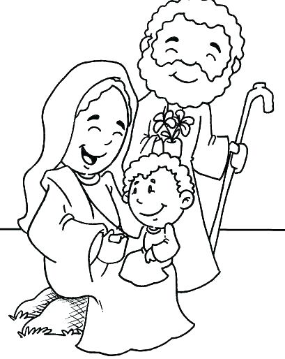 Holy Family Coloring Page at GetColorings.com | Free printable ...