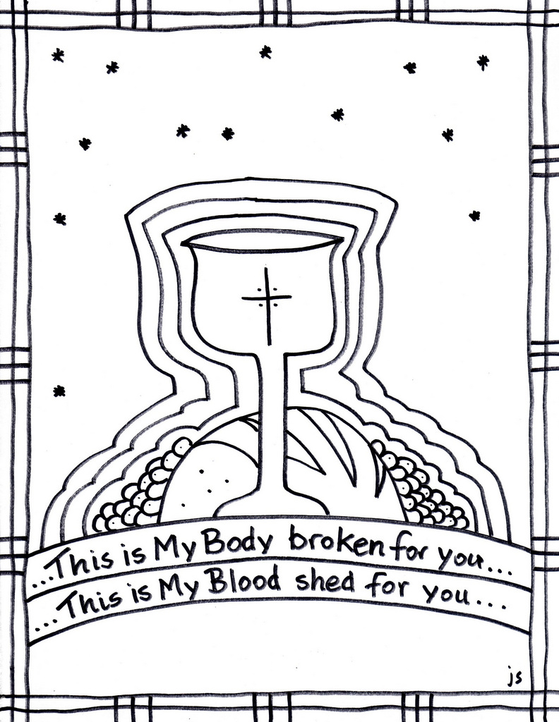 792x1024 Instructive Holy Thursday Coloring Pages Mtcoloring Maundy