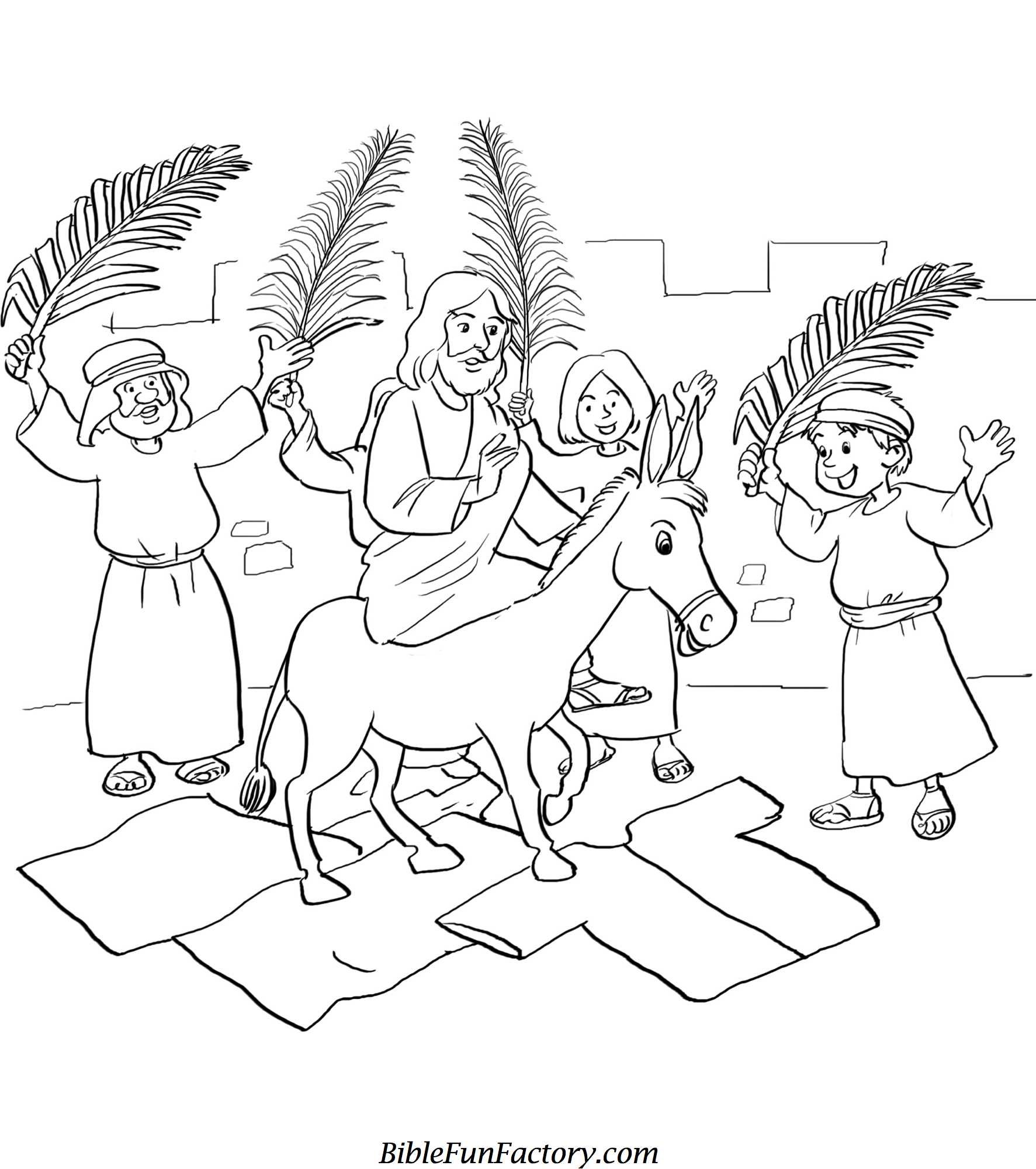 1773x2000 Colorful Triumphal Entry Coloring Page Jesus H