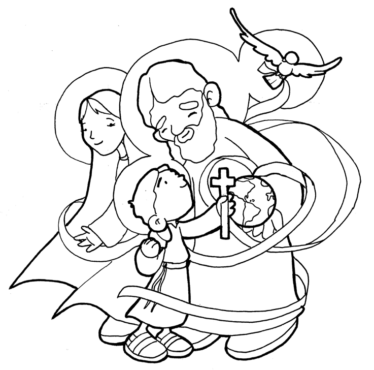 Holy Trinity Coloring Pages Free 737x728 Holy Trinity Coloring Pages Free