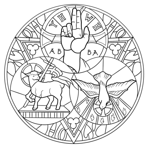 Holy Trinity Coloring Page From Stained Glass Category. Select 480x480 Holy Trinity Coloring Page From Stained Glass Category. Select