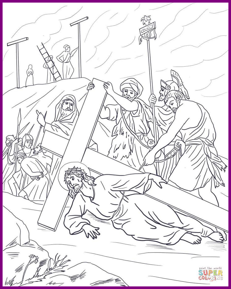 The Best Ninth Station Jesus Falls Third Time Coloring Page 913x1141 The Best Ninth Station Jesus Falls Third Time Coloring Page
