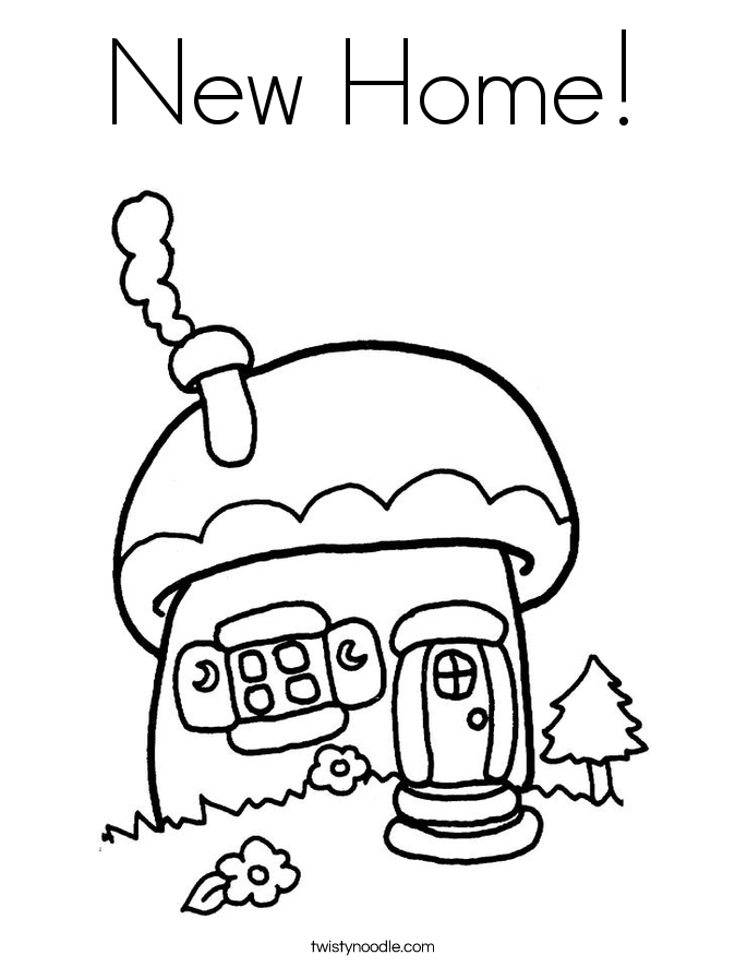 New Home Coloring Page 685x886 New Home Coloring Page