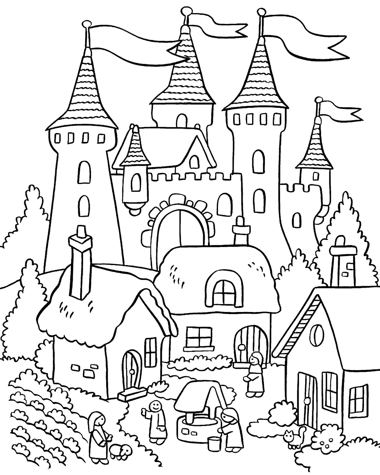 Valuable Free Coloring Pages Of A House Garden Printable Flower 1281x1600 Valuable Free Coloring Pages Of A House Garden Printable Flower