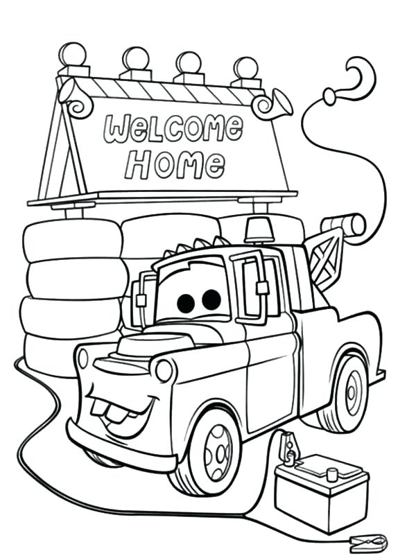 600x805 Home Coloring Page Cars Welcome Home Home Movie Oh Coloring Pages