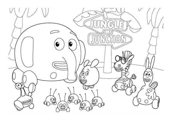 600x424 Jungle Junction The Movie Coloring Page