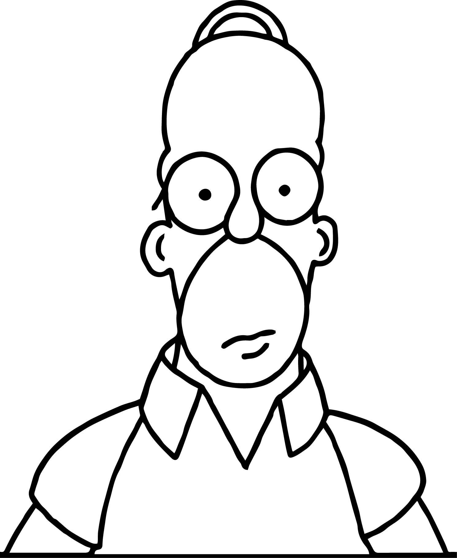 Homer Simpson Coloring Page at GetColorings.com | Free printable ...