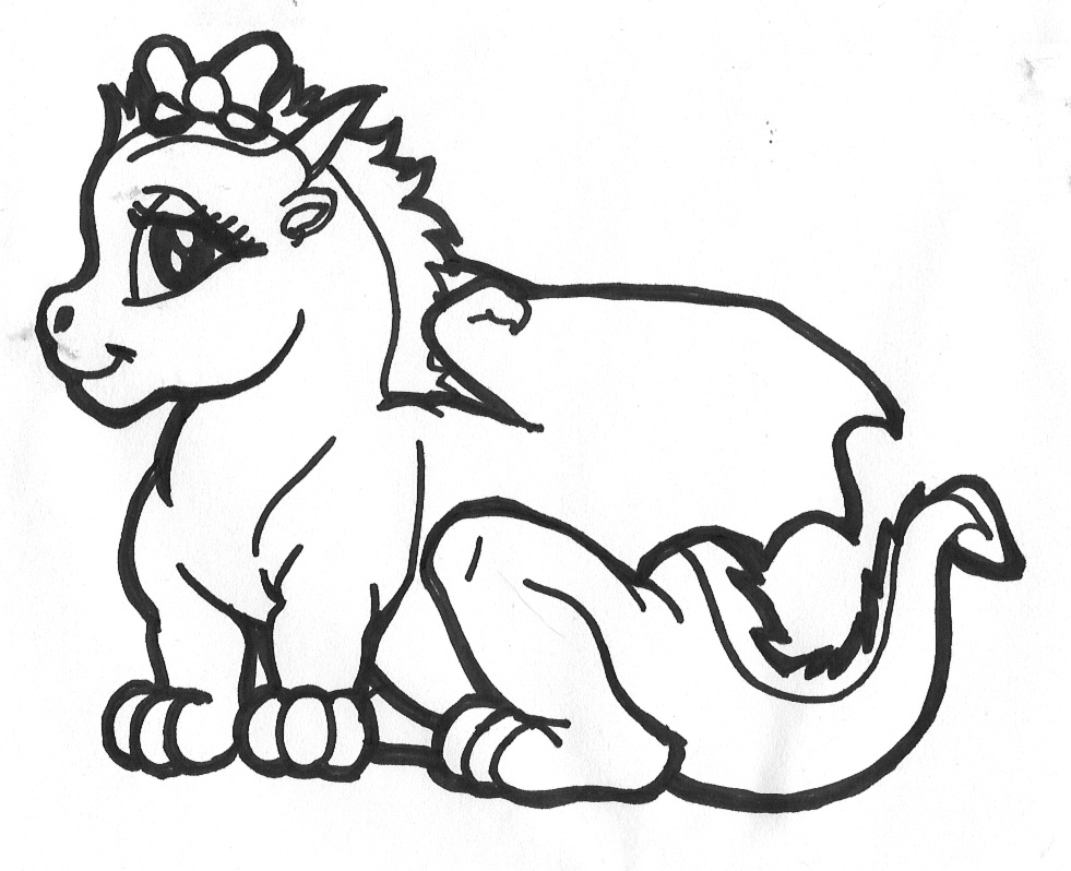 Cute Dragon Coloring Pages 981x798 Cute Dragon Coloring Pages