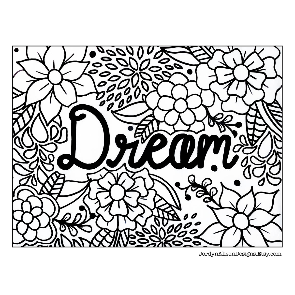 Dream Coloring Page 1200x1200 Dream Coloring Page