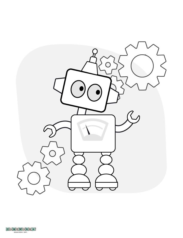 Robot Coloring Page Printable Homeworks Etc 612x792 Robot Coloring Page Printable Homeworks Etc