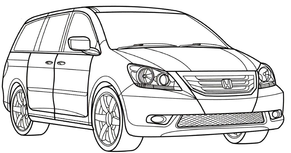Honda Odyssey Coloring Page 1008x530 Honda Odyssey Coloring Page