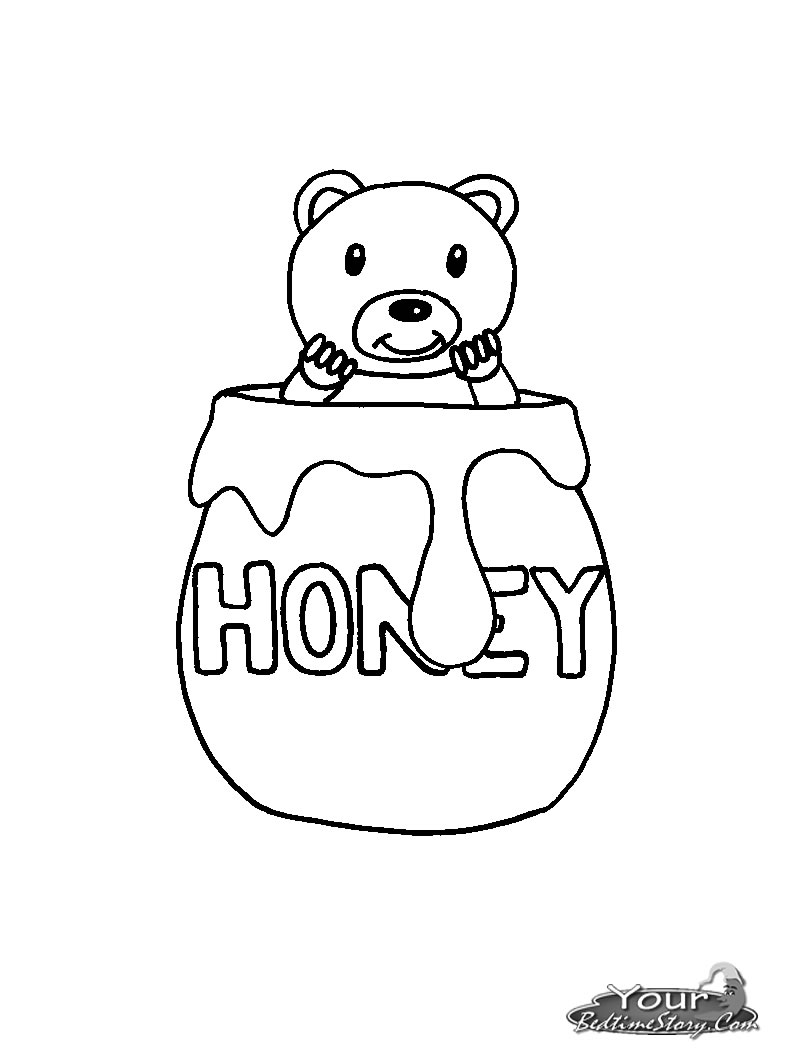 794x1054 Honey Pot Coloring Page Coloring For Kids Honey Bear