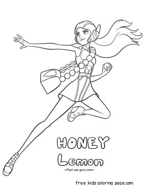 291x377 Printable Big Hero 6 Coloring Pages Honey Lemon For Kidsfree