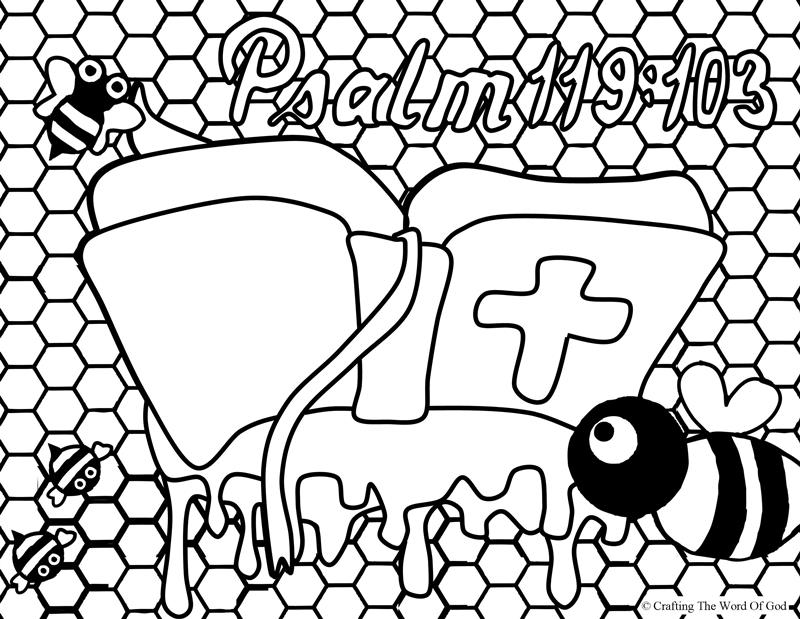 800x619 Your Word Sweeter Than Honey Coloring Page Crafting The Word Of God