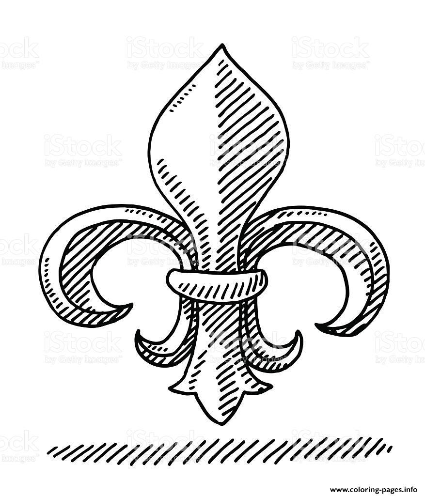 877x1024 Impressive Fleur De Lis Coloring Page Authentic Incredible Great