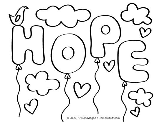 550x425 Hope Coloring Sheet Designed By Paper Crave {Via Vale Design