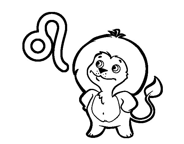 Leo Horoscope Coloring Page 600x470 Leo Horoscope Coloring Page