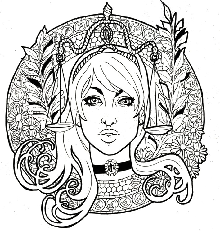 Astrology Coloring Pages Custom Adult Coloring Page Astrology 709x750 Astrology Coloring Pages Custom Adult Coloring Page Astrology