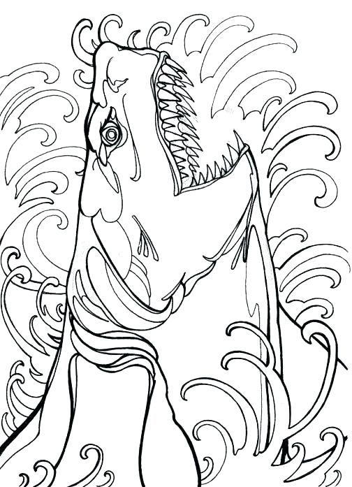 504x697 Horror Coloring Pages Coloring Pages Items Similar To Giant Shark