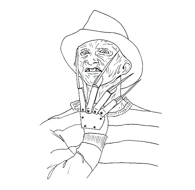 620x605 Freddy Krueger Coloring Pages Also Vs Coloring Pages Freddy