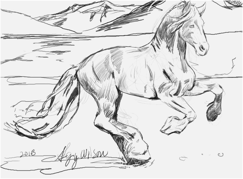 827x609 The Right Pics Coloring Pages Horses Modern