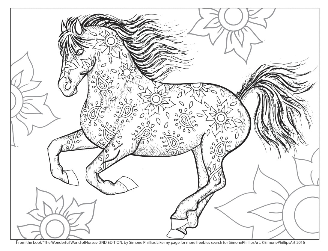 1094x838 Unique Cool Adult Coloring Pages Of Horses Gallery Great At Horse