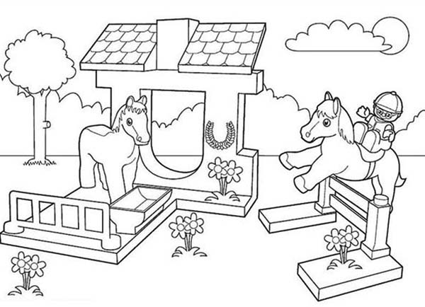 Horse And Jockey Coloring Pages at GetColorings.com | Free printable ...