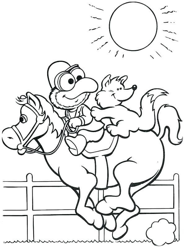 Muppet Babies Coloring Pages Horse Jockey On Sunny Day Free 600x795 Muppet Babies Coloring Pages Horse Jockey On Sunny Day Free
