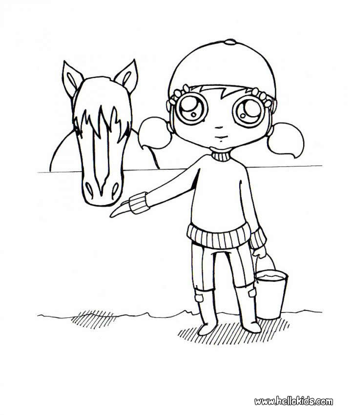 Horse Riding School Coloring Pages 723x850 Horse Riding School Coloring Pages