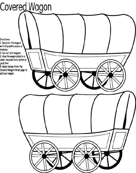 474x601 Covered Wagon Coloring Page, Print Out The Horses Page, Too