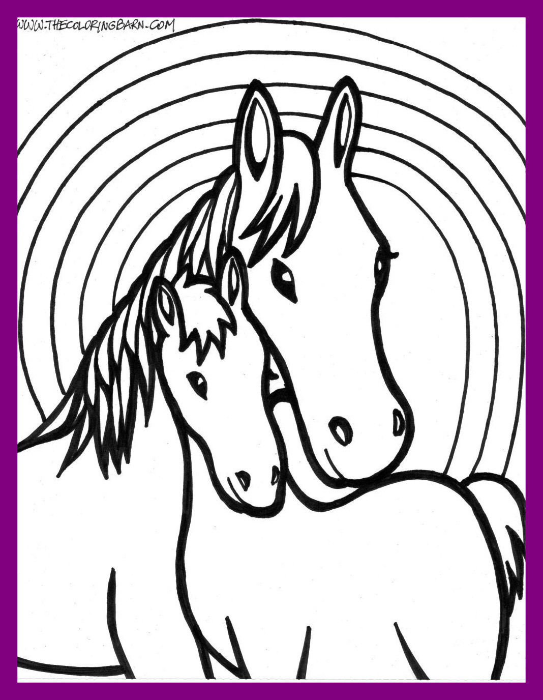 Horse Coloring Pages Easy