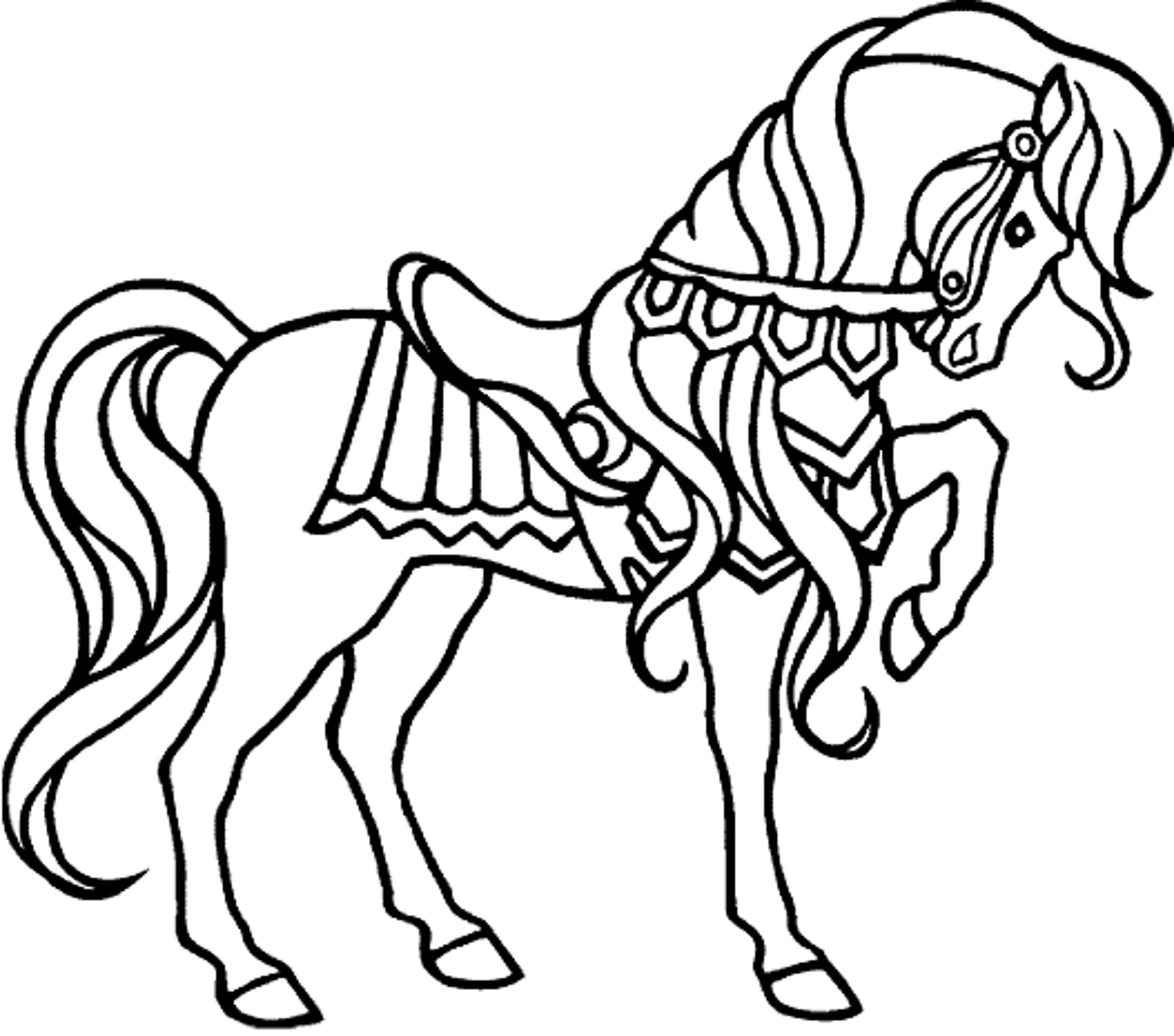 Fun Horse Coloring Pages For Your Kids Printable 2000x1765 Fun Horse Coloring Pages For Your Kids Printable