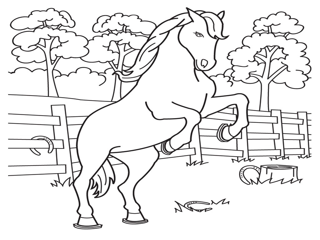 Printable Coloring Pages For Kids Horses World Of Printable 1024x768 Printable Coloring Pages For Kids Horses World Of Printable