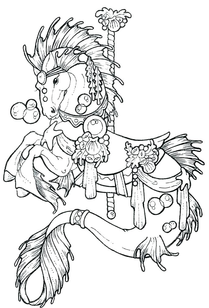 687x1011 Horse Coloring Pages Free Sea Horse Coloring Page Medium Size
