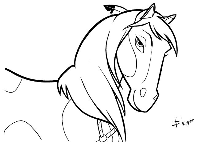642x473 Wild Horse Coloring Pages Spirit Stallion Of The Cimarron (2002