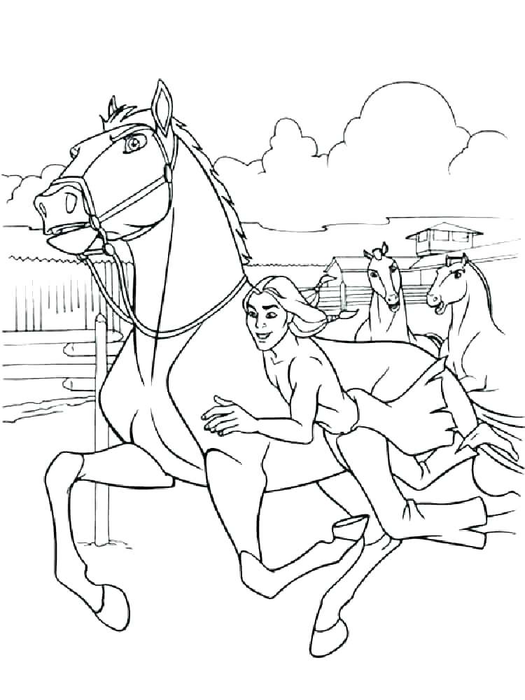 750x1000 Horse Coloring Pages Spirit