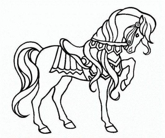530x443 Farm Horse Animal Coloring Page