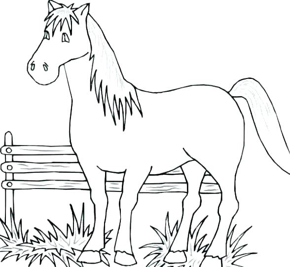 588x541 Horse Printable Coloring Pages Horse Printable Coloring Pages Farm
