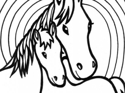 Horse Galloping Coloring Pages