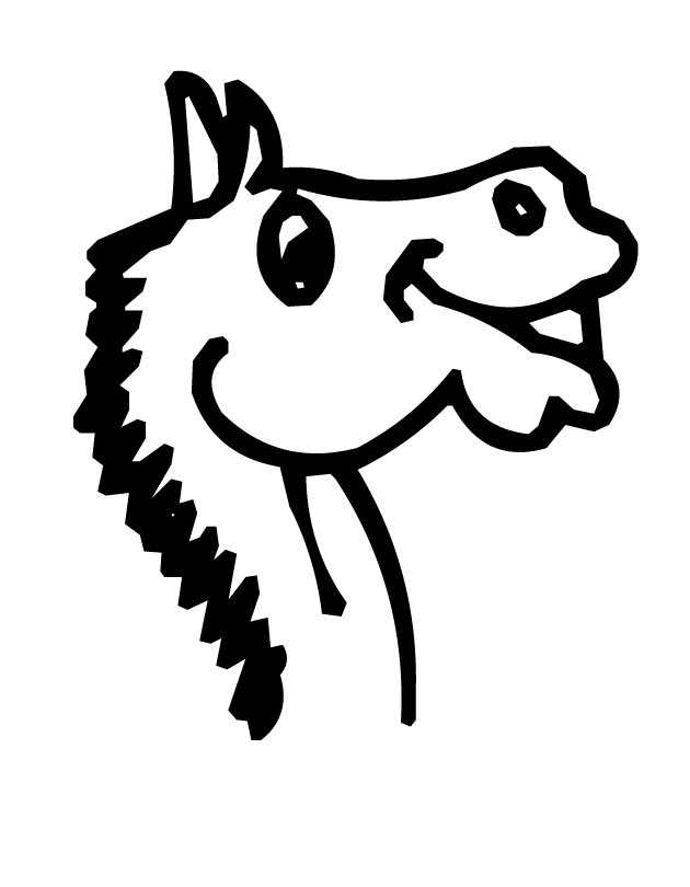 630x810 Horse Head Coloring Page