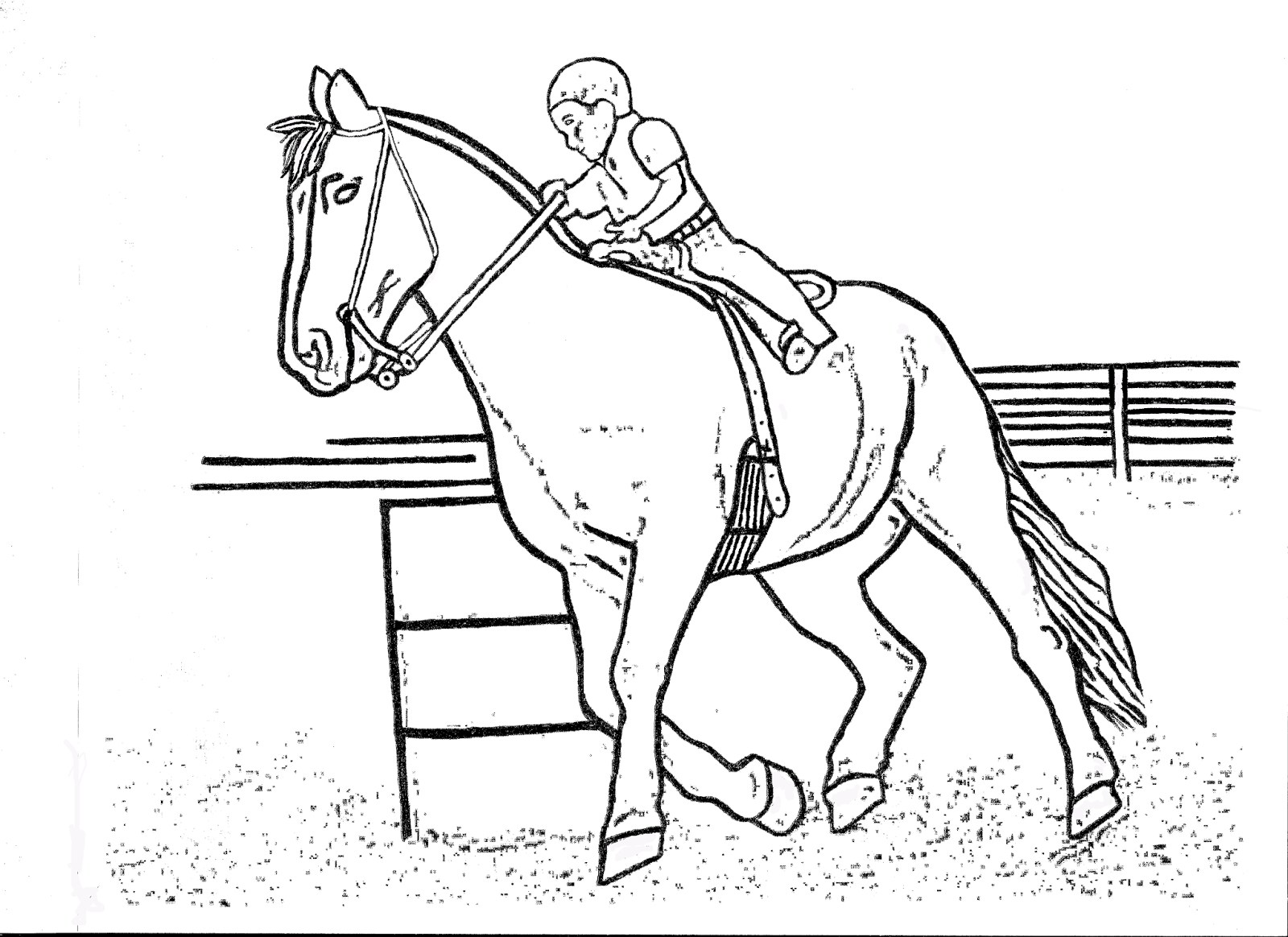 1600x1164 Horse Racing Color Pages Race Coloring Page Free Printable Animals