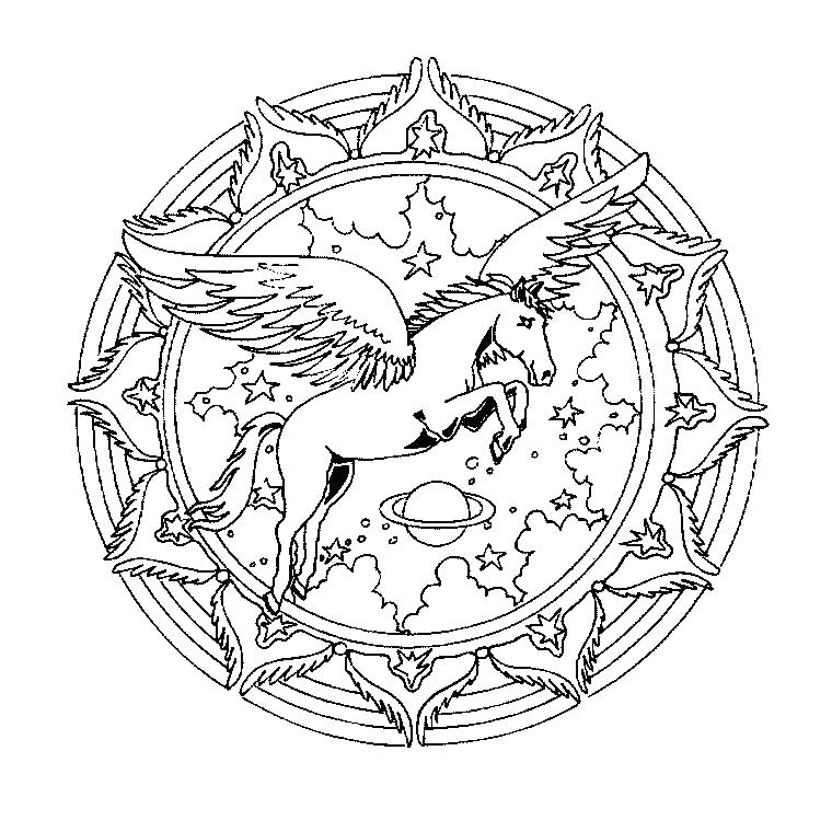 760x760 Childrens Coloring Pages For Lent Mandalas Complex Horse Mandala