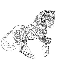 236x305 Horse Coloring Page To Print And Color, Nature, Adult Coloring